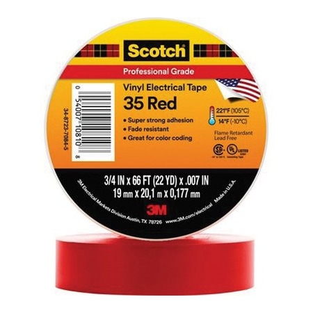 3M 35 RED 3/4in X 66' VHB VINYL TAPE 7000006094